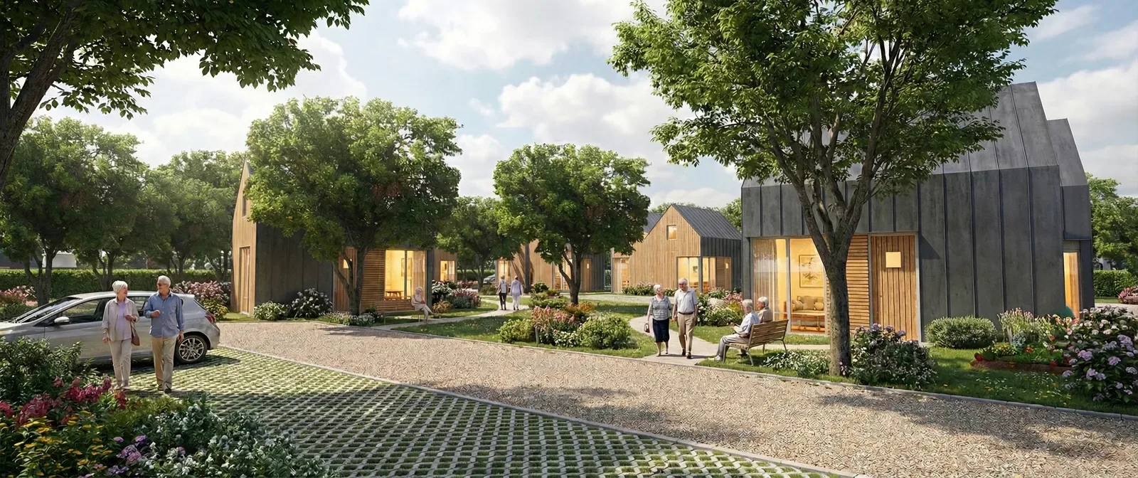 Langs de invalsweg naar het centrum, tegen nieuw te ontwikkelen woonwijk ligt dit ruime perceel.